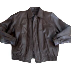 Jd brown Italian leather bommer jacket size large